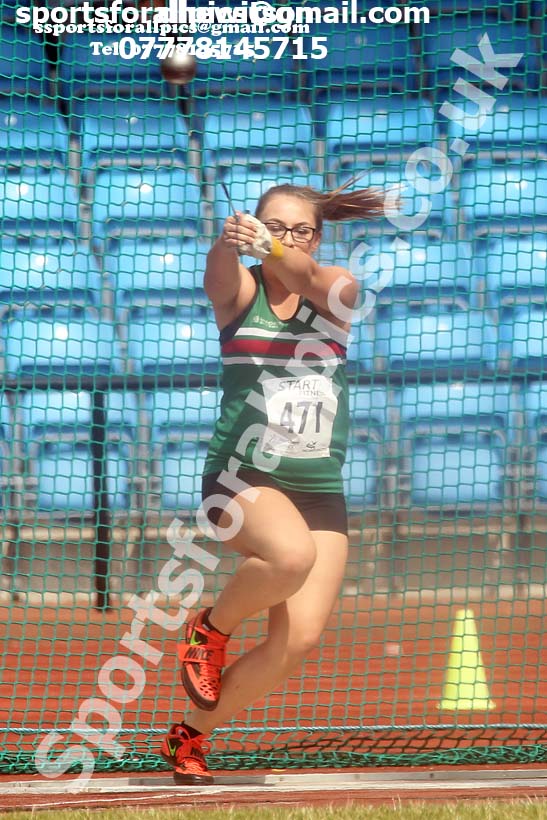 Womens under-20s hammer, Northern Senior and Under-20s Champs., Sports City, Manchester. Photo: David T. Hewitson/Sports for All Pics